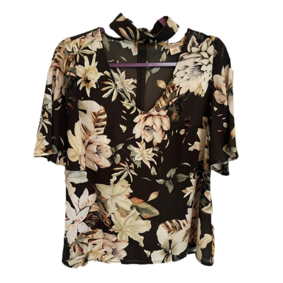 LUCKY Brand Hawaiian/Floral Top - Picture 1 of 3